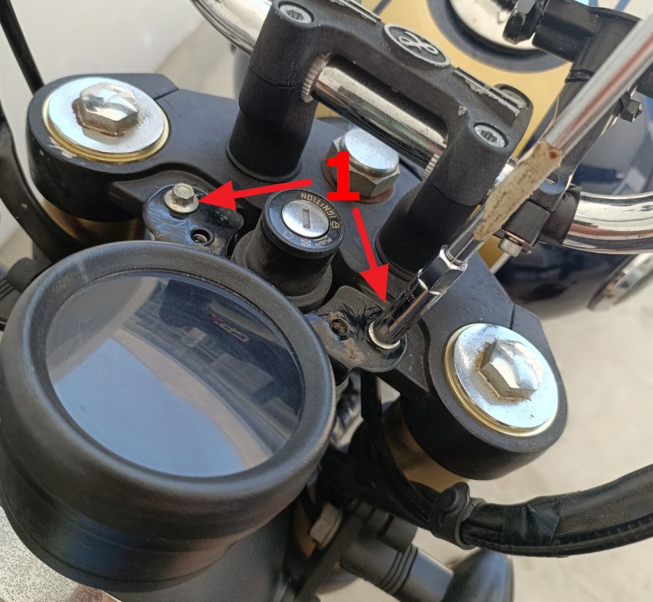GPX 250 Twin instrument cluster unscrew for motorcycle keyless ignition