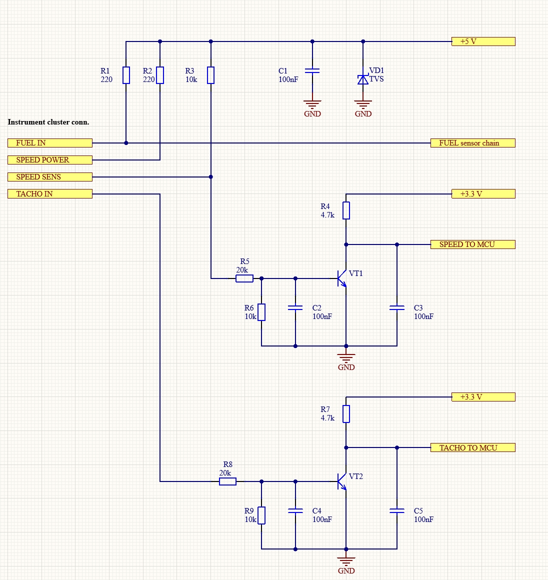 GPX 250 Twin instrument cluster speed and tach input schematic (reverse engineering) for motorcycle keyless ignition